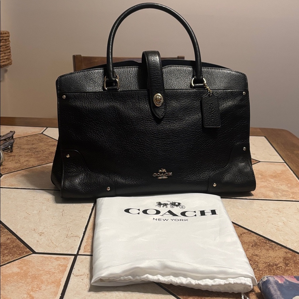 Coach Black Leather Handbag